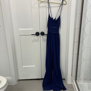 Navy Formal Jumpsuit. Size M. Never Worn! Cross-Cross Back